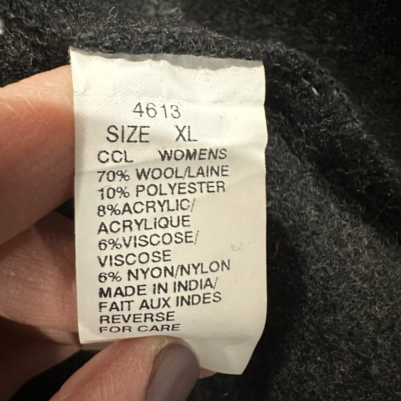 Vintage Woolrich Womens Gray Full Zip Jacket Wool Blend Size XL - Picture 3 of 7